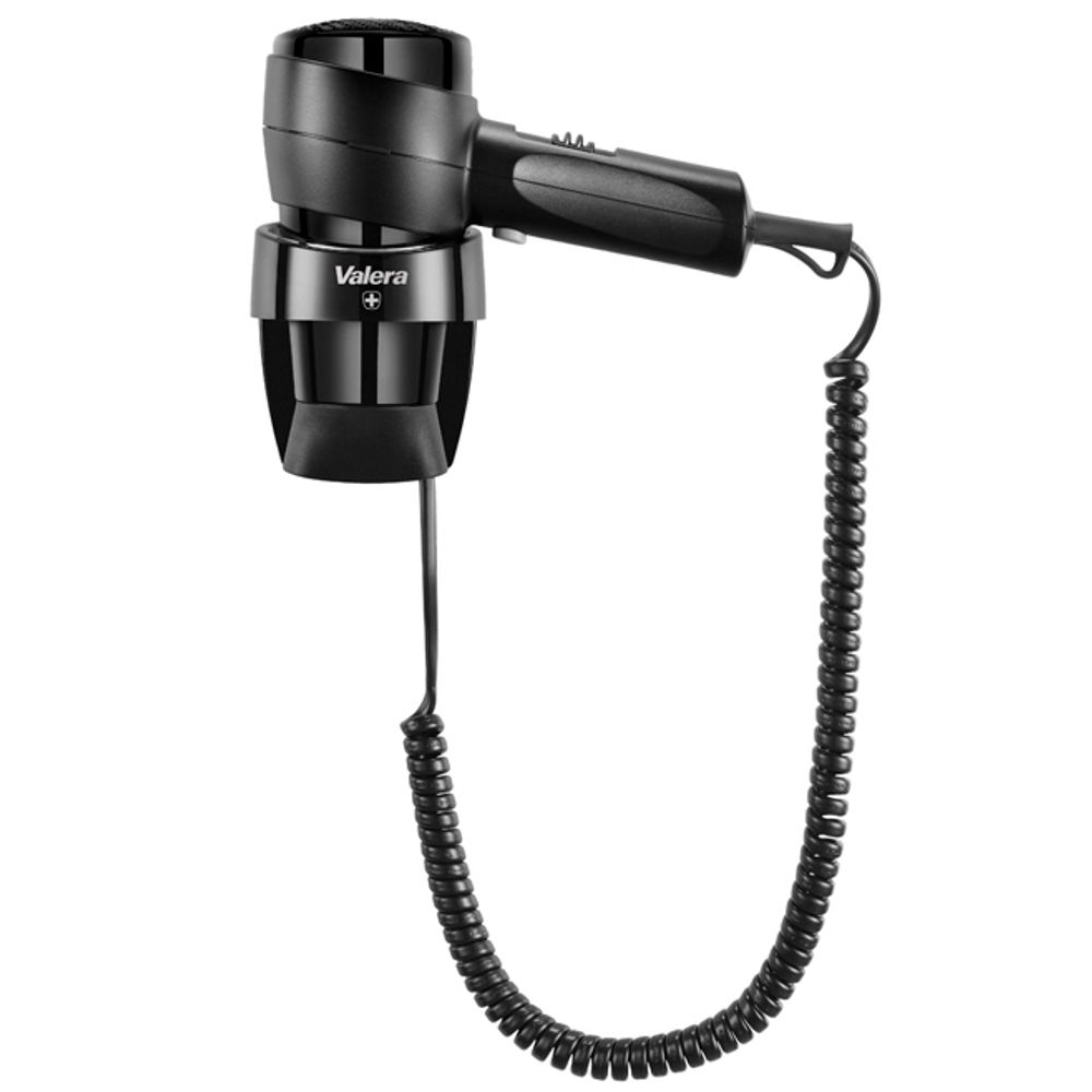 Настенный фен с держателем Valera Action Super Plus 1600 All Black (542.06/038A ALL BLACK)