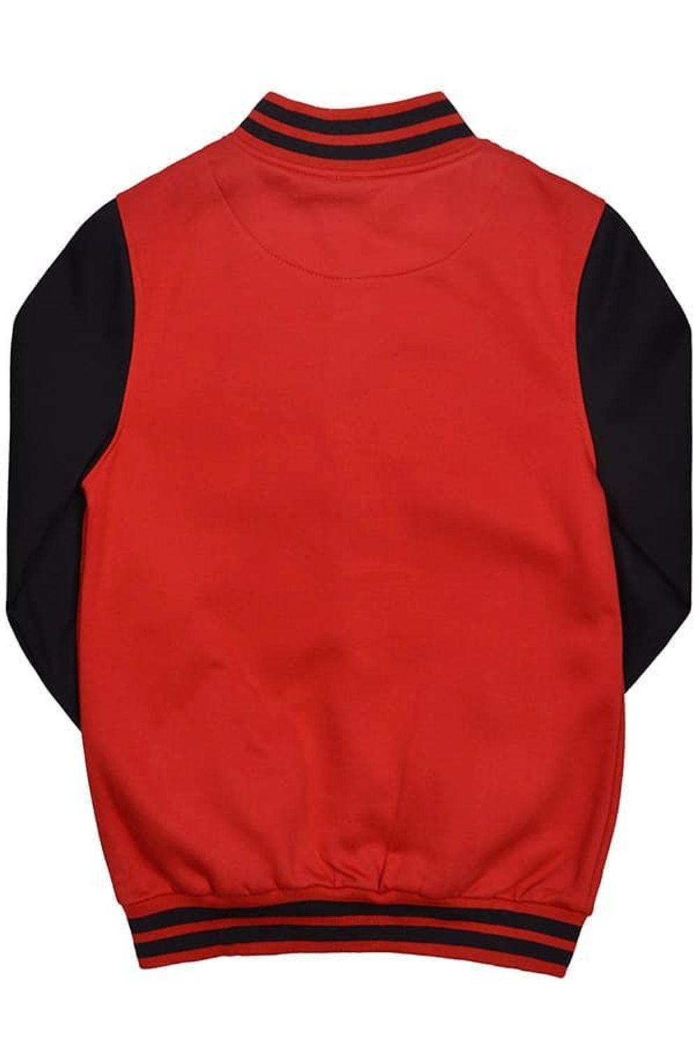 Бомбер красный с черным фото спина