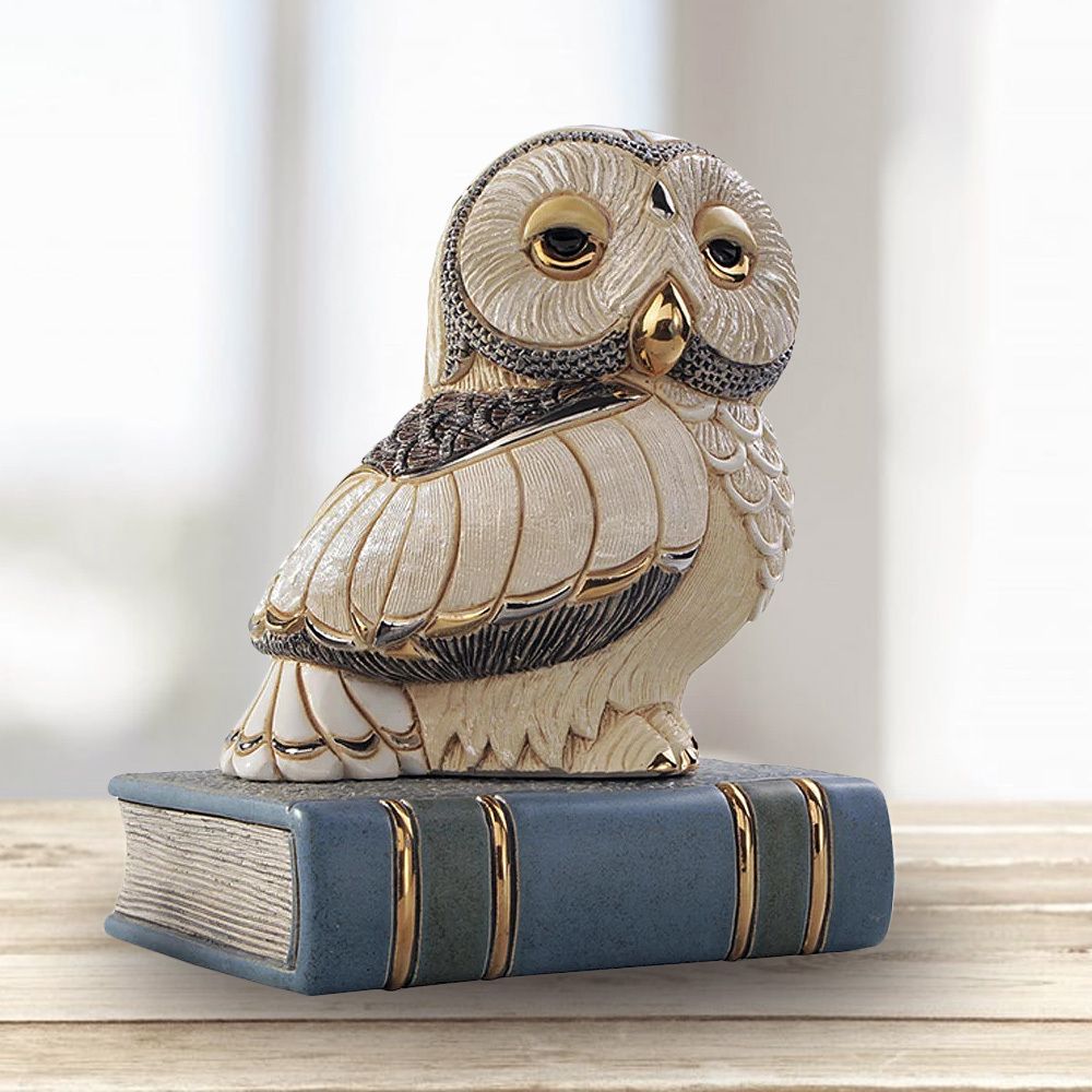 De Rosa Rinconada Статуэтка "Сова на книге" Wild Life Collection