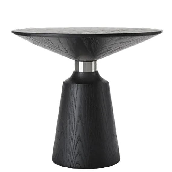 Журнальный столик Nicole, Ø60х60 см, черный с хромом