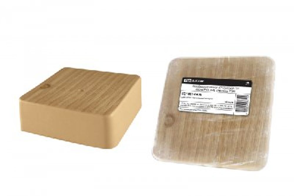 Распаячная коробка TDM КР 75х75х28 ОП цвет сосна, SQ1401-0405