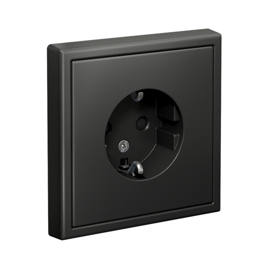 Розетка ArtGallery 16А с заземл. защ. шторки механизм базальт SE GAL001445