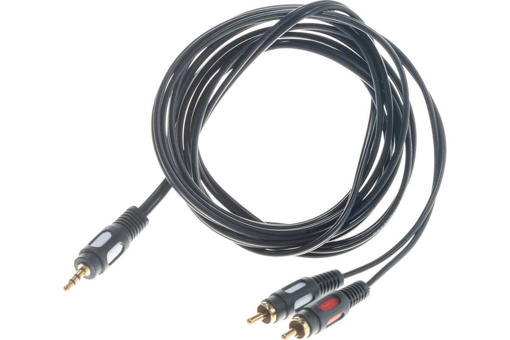 Шнур REXANT Стерео 3,5 мм - 2 RCA, длина 3 метра 17-4234