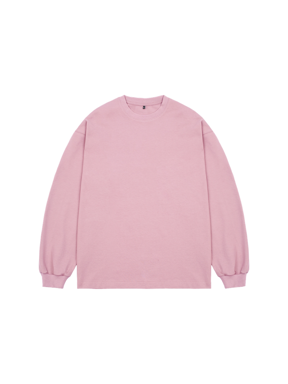 Лонгслив оверсайз (розовато-серый) 230 г