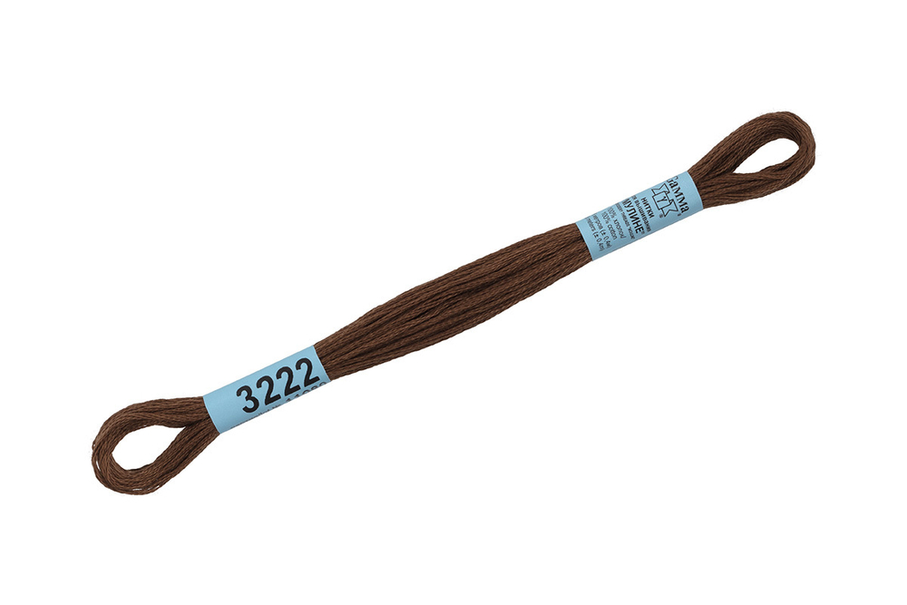 Мулине  "Gamma", 100% хлопок, 8 м, №3222