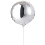 Шар фольгированный Круг 23 см (Серебряный)