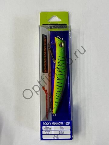 Воблер KYODA Pocky Minnow-100F 10см, 10,5гр, загл. 0м-0,2м цв:Р1047