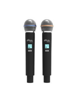 RITMIX RWM-222 Black {2 микрофона: 66 МГц - 74 Мгц, 87.5 МГц - 92 МГц; раб. част.: 40 Гц - 18 000 Гц;чувств.: -105 дБ +/-3 дБ}