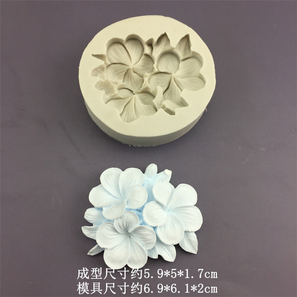 Молд силиконовый для творчества " Цветы плюмерии" 6 см / Форма для мыла, воска, гипса и эпоксидной смолы