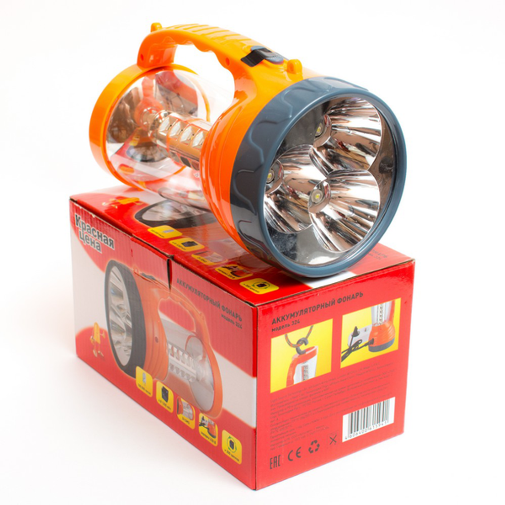 Фонарь Красная цена 324 Светлячок аккумуляторный,3LED 1W +кемпинг 24SMD