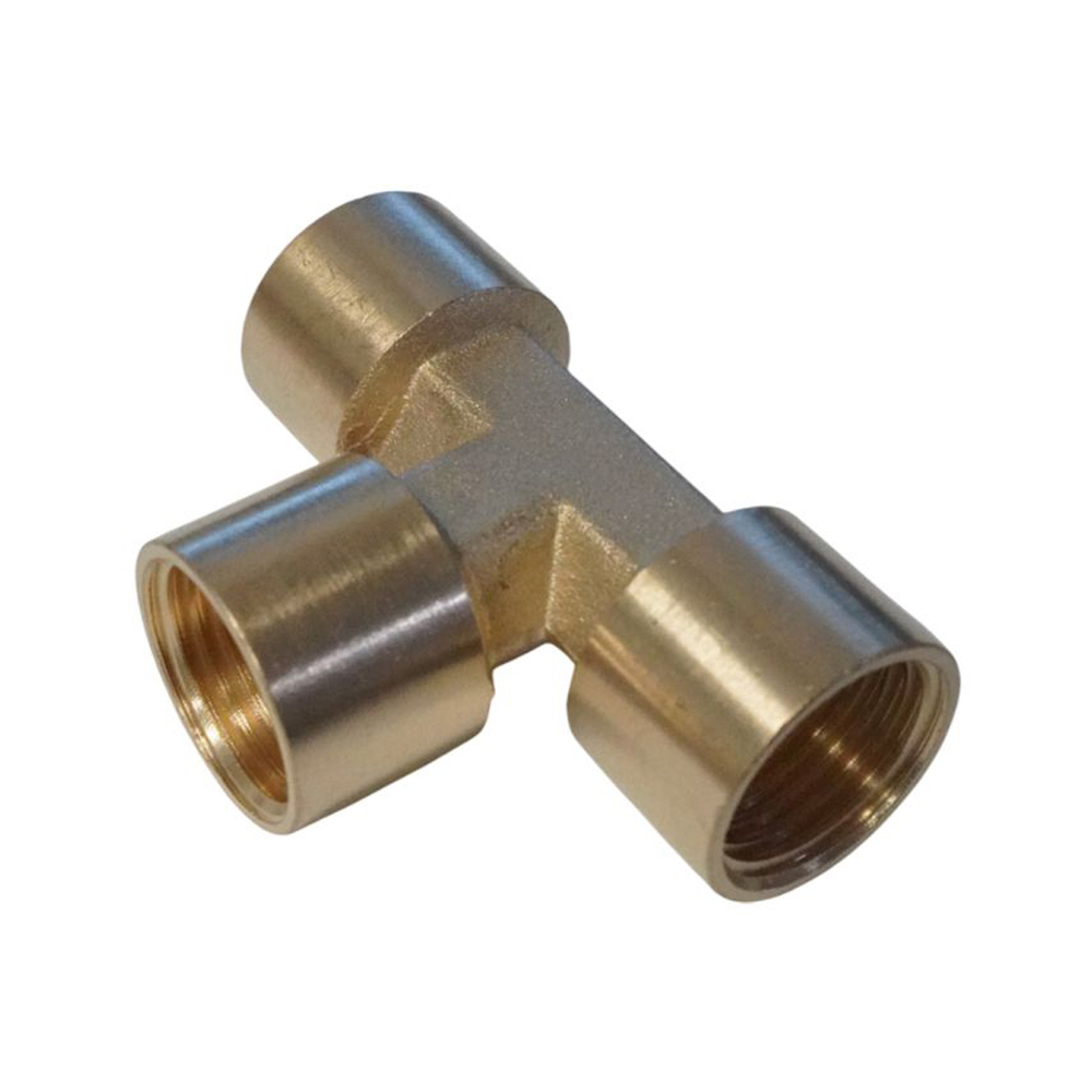 WDK-43PFB Фитинг T - образный, резъба 1/2" PT,  F-F-F (внутренний), латунь