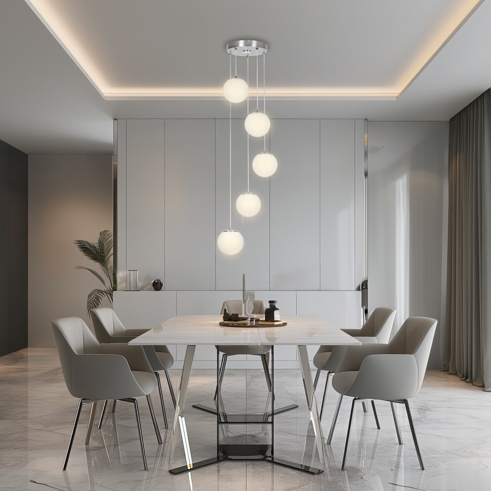 Citilux Адам Смарт CL228A051 RGB LED Умная каскадная люстра Матовый Хром