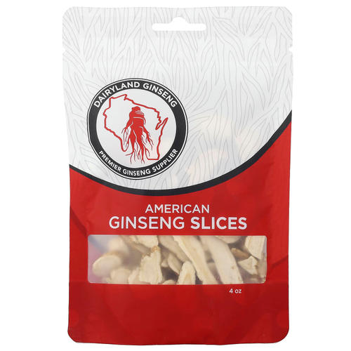 Dairyland Ginseng, американский женьшень, кусочки, 118 мл (4 унции)
