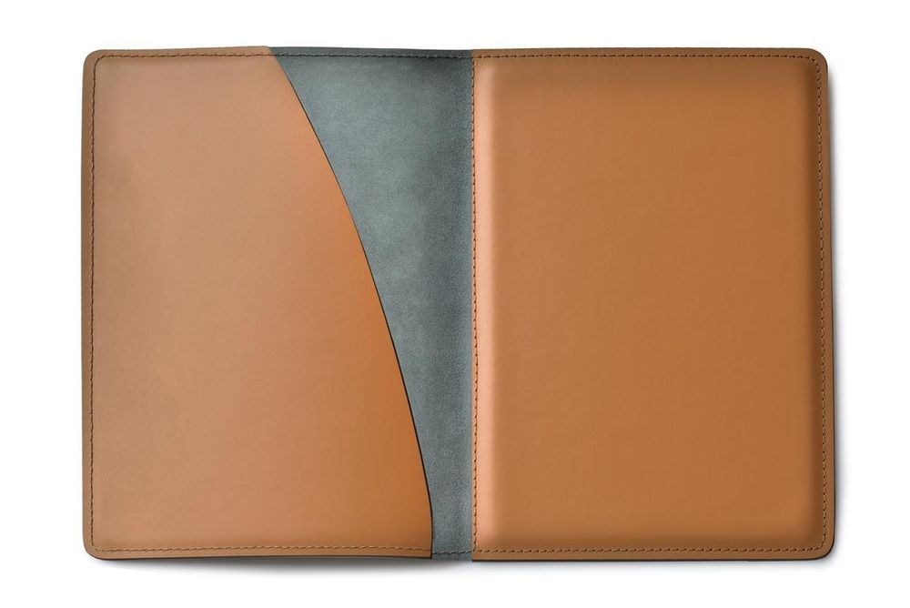 Папка "НА ПОДПИСЬ" из кожи цвет ТАБАК