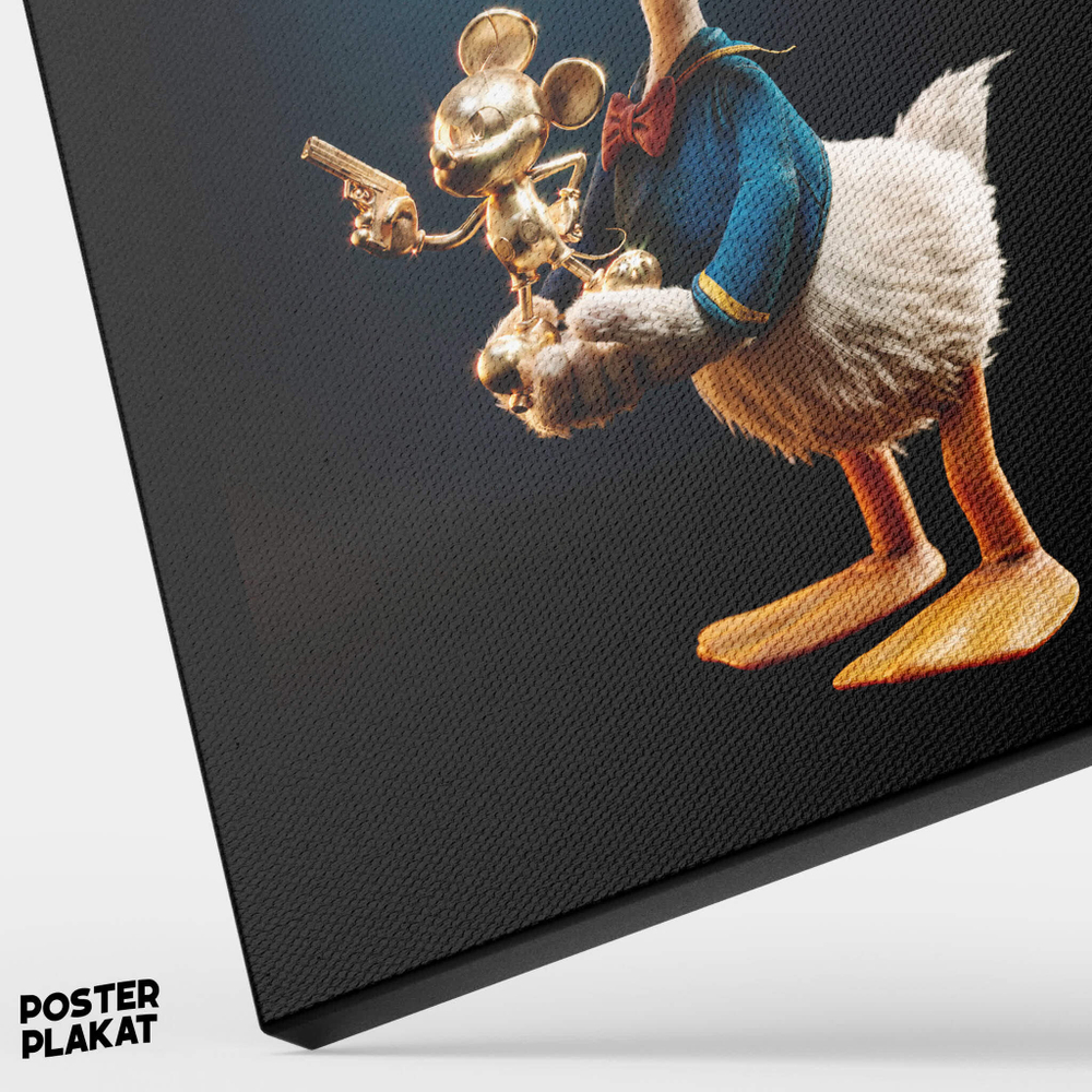Картина Дональд Дак / Donald Duck, холст с печатью на подрамнике, интерьерная, Постер Плакат