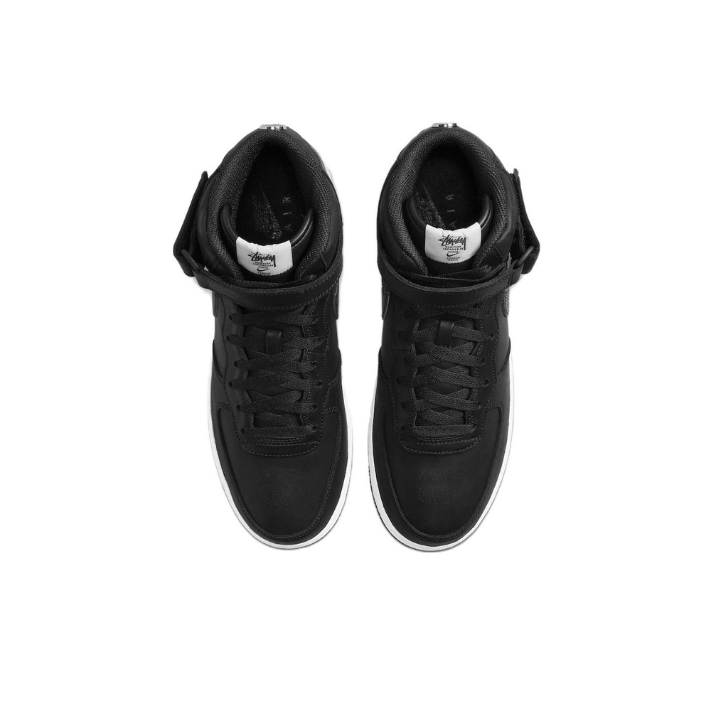 Кроссовки Stussy x Nike Air Force 1 Mid Black Snakeskin