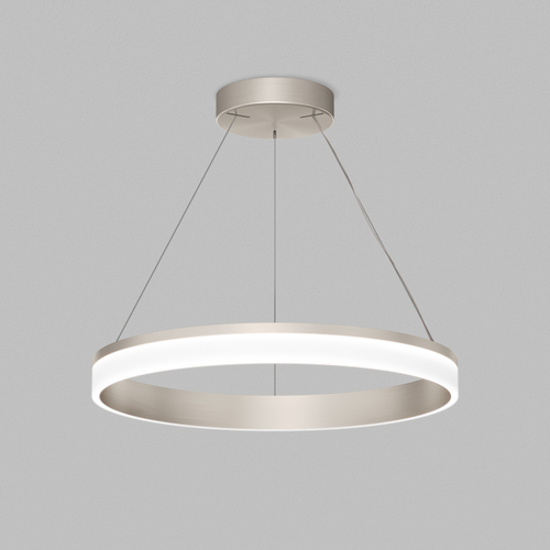 Подвесной светильник RING, ?600 мм, LED, 38Вт, 4000К, алюминий+акрил, сатин. никель