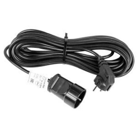 Удлинитель-шнур ПВС 3х0,75, 20м, с/з, 6А, 1300Вт, IP44, черный (Сделано в России) REXANT