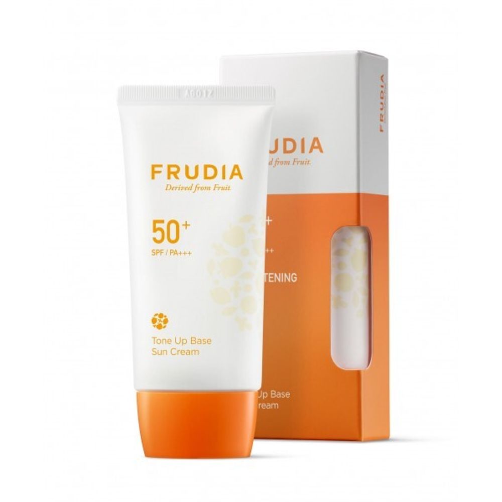 Солнцезащитная тональная крем-основа Frudia Tone Up Base Sun Cream SPF50+ PA+++,50 мл