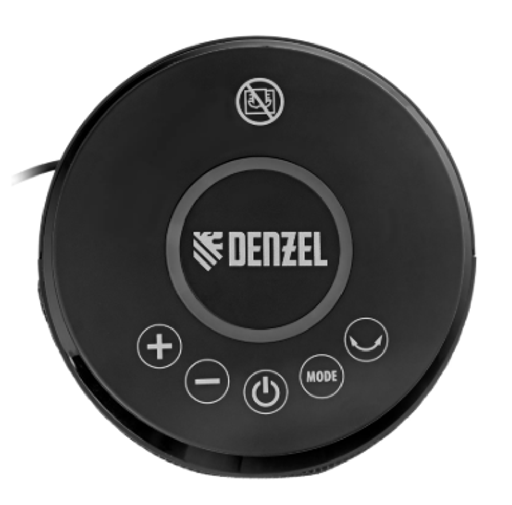 Тепловентилятор керамический DTFC-2000X, 2 кВт, wi-fi, пульт, динамик, вращение, 3 реж. Denzel