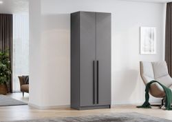 Шкаф двухстворчатый Берген ШК-800 (серый графит/серый графит), Интерьер Центр, г.Пенза