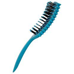 Щетка массажная Harizma Nylon, 9 рядов, голубая (h10686-06)