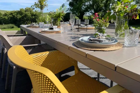 Стол пластиковый раздвижной Rio, 210-280х100 см, тортора