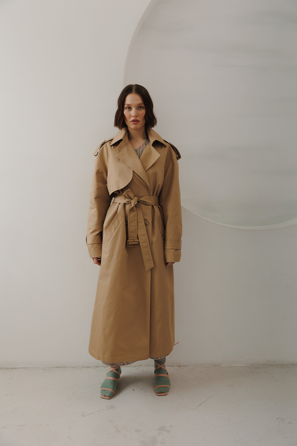 Тренч двубортный