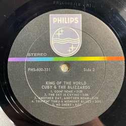Винтажная виниловая пластинка LP Cuby and The Blizzards King Of The World (США 1970)