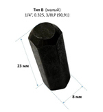 Клепальный шип Тип B для клепального станка 24549, для 1/4", 3/8LP(90, 91), 0,325", модель 38598-SB