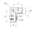 Штуцер FRG90 BSP 1/2 - BSP 3/8
