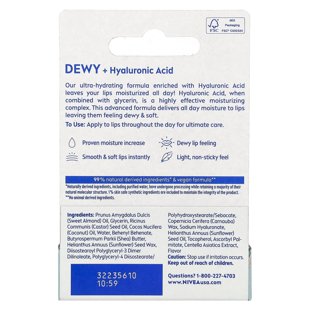 Nivea, Dewy Lip Care, 5,2 г (0,18 унции)