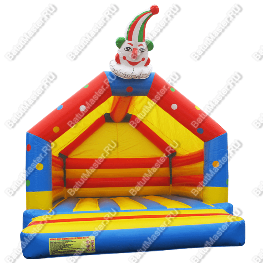 Надувной батут  "Домик клоуна", 4,5*4,5*6 м