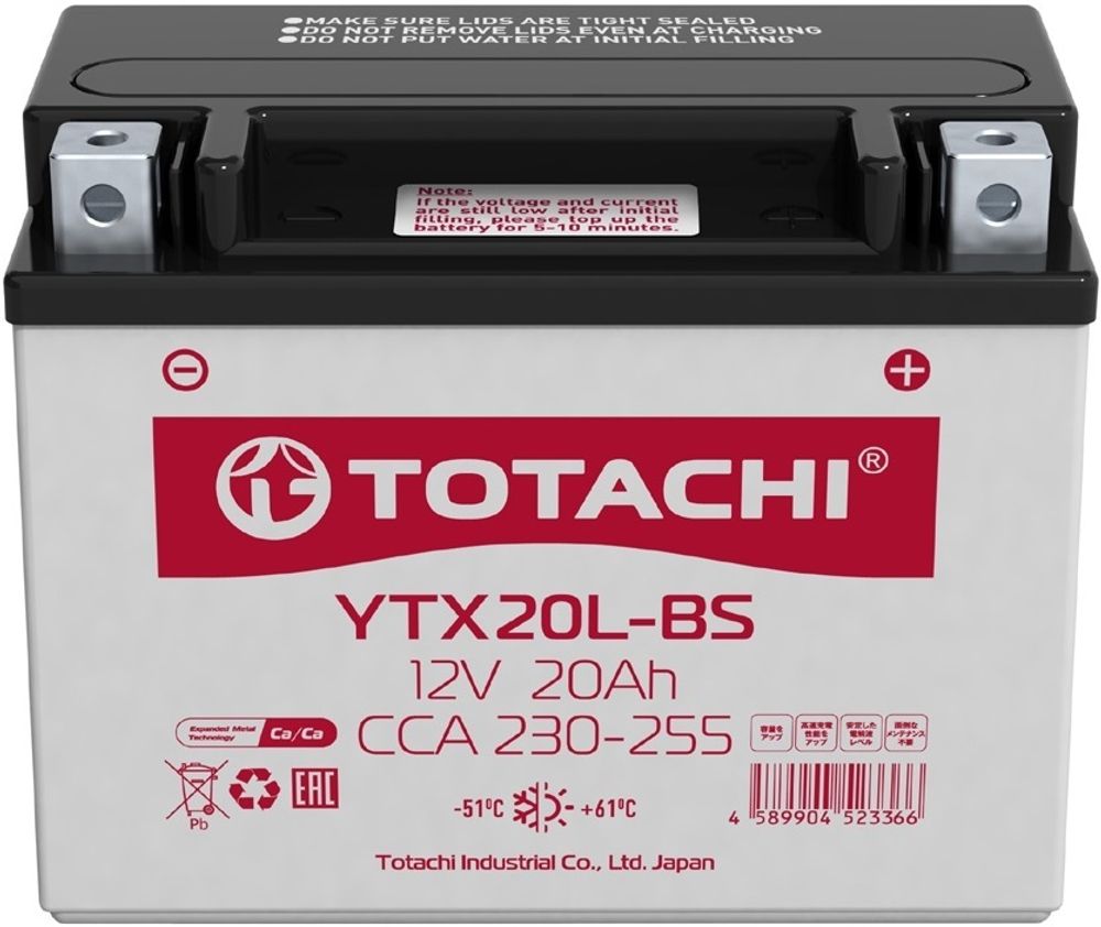 TOTACHI YTX20L-BS аккумулятор
