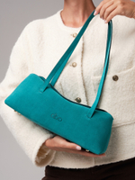 Женская замшевая сумка DBR 31127 зеленый изумруд