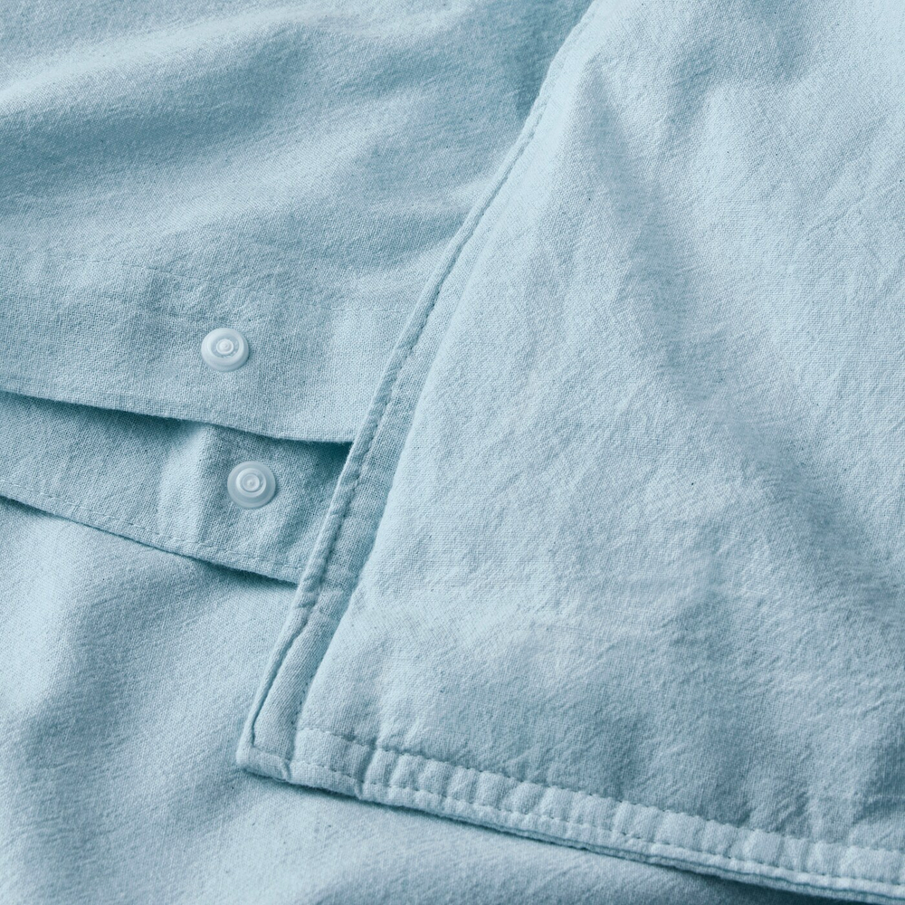 Комплект постельного белья IKEA ANGSLILJA (ЭНГСЛИЛЯ), Двуспальный, Голубой, 240x220, 50x80 см