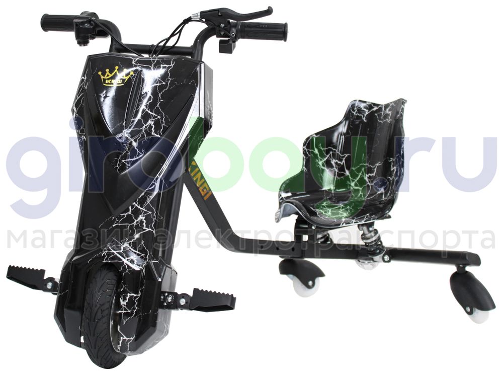 Электро Дрифт-карт IKINGI Drift Cart P2 250W (36V/4.4Ah) - Чёрная молния фото №1