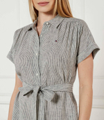 Льняное платье с ремешком Tommy Hilfiger - черный(WW0WW44653)