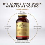 Solgar, B-Complex 100, витамины группы B, 250 растительных капсул