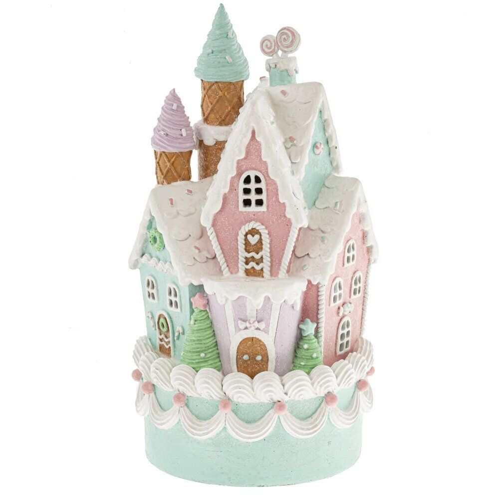 GAEM Фигурка декоративная с подсветкой "Домик-торт" (2хAA н/п), L18 W18 H35 см