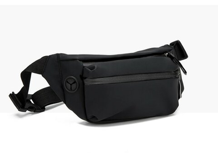 Сумка на пояс мужская через плечо на плечо поясная для документов спортивная, черная
