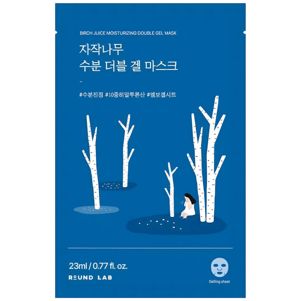 Тканевая маска с гелевой основой с березовым соком ROUND LAB Birch Juice Moisturzing Double Gel Mask