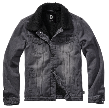 Brandit SHERPA DENIM JACKET black-black