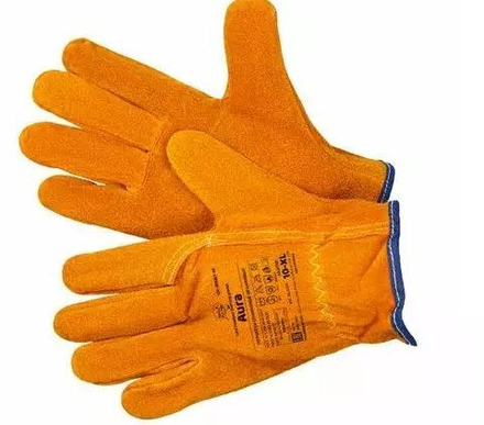 Перчатки спилковые оранжевые Cowsplit Leather Driver Gloves р.10 (XL) Aura /GM1002LT10