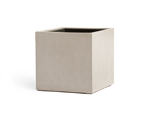 Кашпо TREEZ Effectory Beton Куб Белый песок (без тех. горшка) 60х60х60 см 41.3317-02-005-BE-60