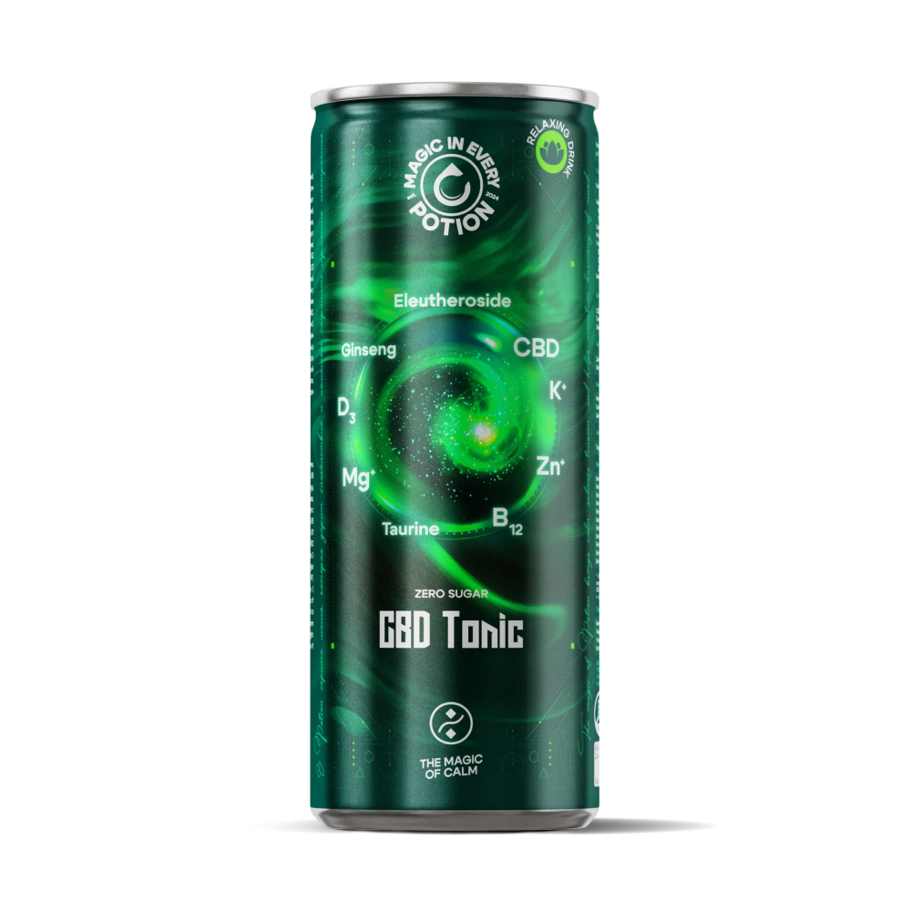 Функциональный напиток б/с Potion CBD Tonic Лимон + Лайм, 330 мл