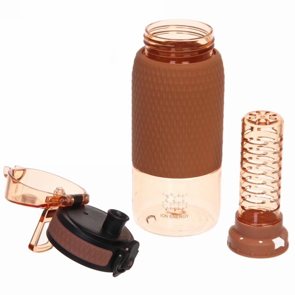 Бутылка спортивная UZSPACE Diamond 5055 с емкостью для фруктов (350 мл)