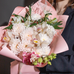 Букет розовое шампанское