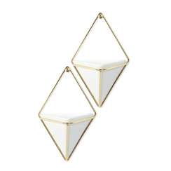 Декор для стен Trigg малый белый-латунь
