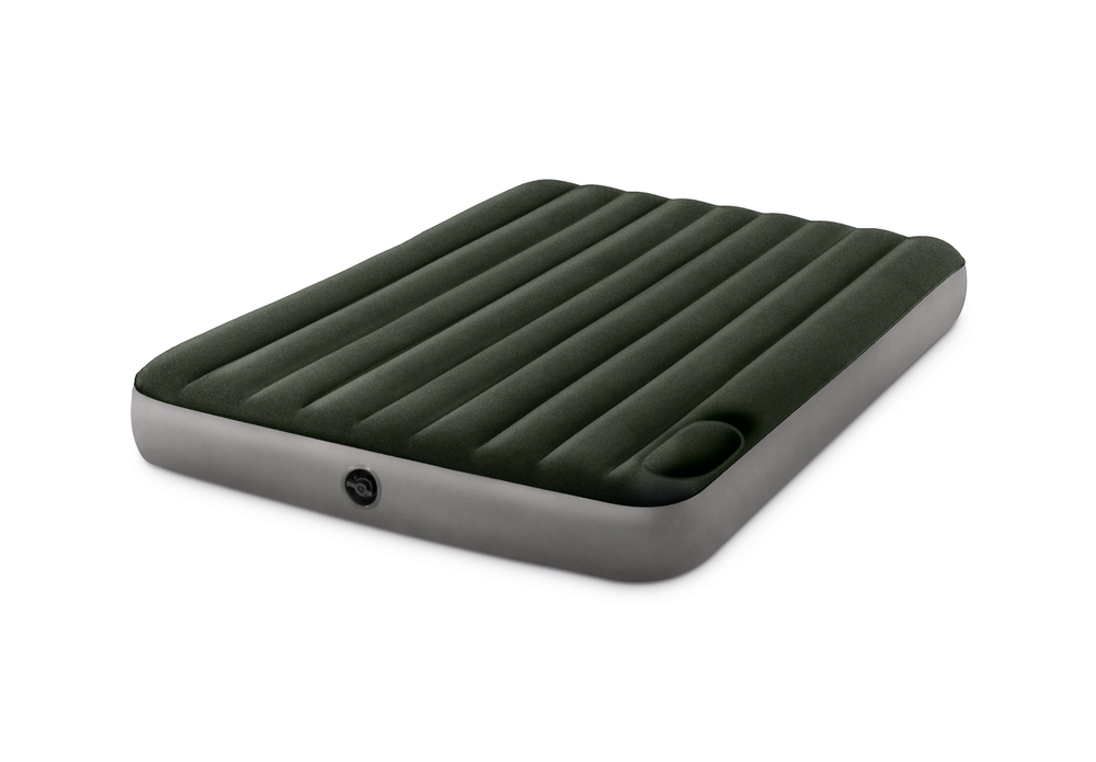 Мaтрас нaдувной Intex 64109 Prestige Downy 152х203х25 см / Крoвать нaдувная Интeкс двухспальная велюровая для дома и туризма